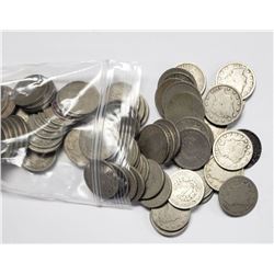 100-LIBERTY "V" NICKELS - MIXED