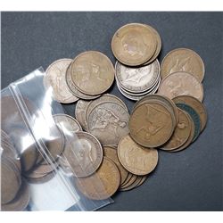 100 GREAT BRITAIN LARGE PENNY LOT