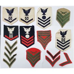 WWII to Modern USN & USMC Rank Patch Lot