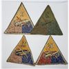 Image 2 : 4 Different Armored Brigade Patches 1st, 3rd, 11th