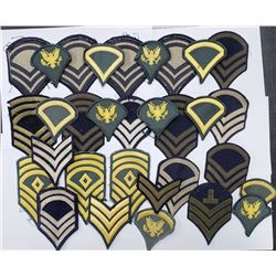 WWII to Modern US Army Rank Patch Lot - 22 Total