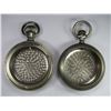Image 1 : 2-DUEBER SILVERINE POCKET WATCH CASES