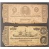 Image 1 : 1864 $20 & 1863 $1 CONFEDERATE NOTES