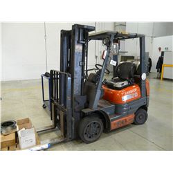 TOYOTA MODEL 426FGCU20 PROPANE FORKLIFT, 21,616 HOURS, 4,050 LB CAPACITY, HARD TIRES, 189" 3 STAGE