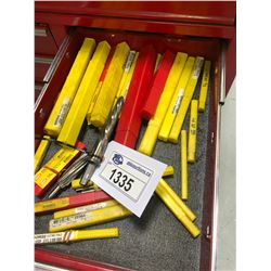 CONTENTS OF DRAWER INC. METRIC REAMERS, DRILLS AND MORE