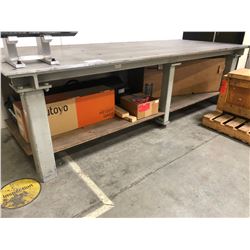 HEAVY DUTY WORK BENCH, 10' X 4' 5/8  TOP