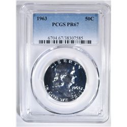 1963 FRANKLIN HALF DOLLAR, PCGS PF-67