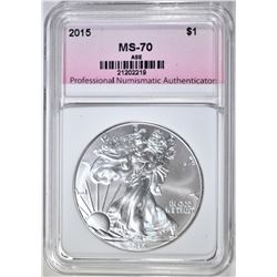 2015 AMERICAN SILVER EAGLE PNA PERFECT GEM BU