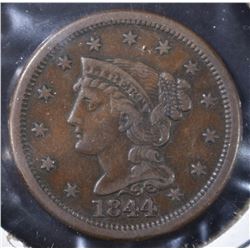 1844 LARGE CENT  XF