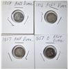 Image 1 : LOT OF 4 SEATED HALF DIMES: