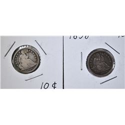 1838 F & 1840-O G SEATED DIMES
