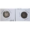 Image 1 : 1838 F & 1840-O G SEATED DIMES