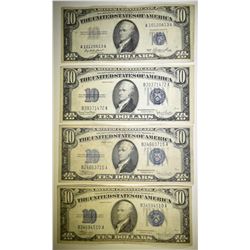 2 1934-C, 1934-D & 1953 $10 SILVER CERTIFICATES