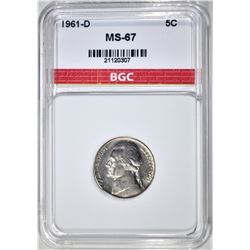 1961-D JEFFERSON NICKEL  BGC SUPERB GEM
