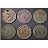 Image 1 : LOT OF 6 MIXED DATE LARGE CENTS