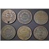 Image 2 : LOT OF 6 MIXED DATE LARGE CENTS