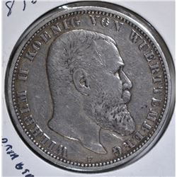 1898 F 5 MARK GERMAN STATES WUERTTEMBERG