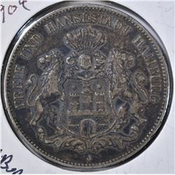 1904 J 5 MARK GERMAN STATES HAMBURG