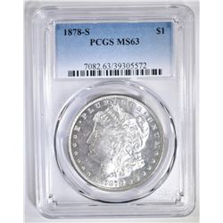 1878-S MORGAN DOLLAR  PCGS MS-63
