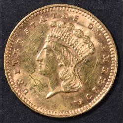 1874 $1 GOLD INDIAN PRINCESS  BU