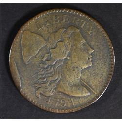 1794 LARGE S LARGE CENT  VF/XF