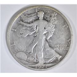 1921-D WALKING LIBERTY HALF DOLLAR  FINE