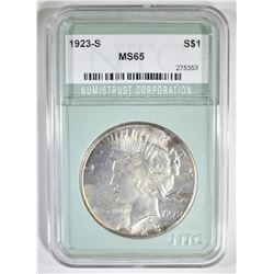 1923-S PEACE DOLLAR  NTC GEM BU