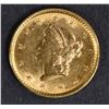 Image 1 : 1852 $1 GOLD LIBERTY  NICE BU