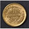 Image 2 : 1852 $1 GOLD LIBERTY  NICE BU