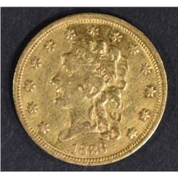 1836 $2.5 GOLD LIBERTY  AU