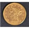 Image 1 : 1874 $2.5 GOLD LIBERTY   BU OLD CLEANING