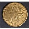 Image 1 : 1866-S $20 MOTTO GOLD LIBERTY  CH AU