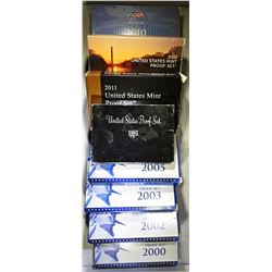 LOT OF 8 U.S MINT PROOF SETS:
