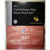 Image 1 : 2010 & 2011 U.S. MINT SILVER PROOF SETS