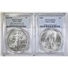 Image 1 : 2 PCGS GRADED AMERICAN SILVER EAGLES: