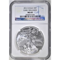 2012 AMERICAN SILVER EAGLE  NGC MS-69