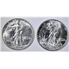 Image 1 : 1942 & 43 WALKING LIBERTY HALF DOLLARS  CH BU