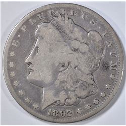 1892-CC MORGAN DOLLAR  VG