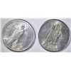 Image 2 : 2 1923-S PEACE DOLLARS  CH BU