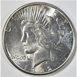 1922-S PEACE DOLLAR, GEM BU