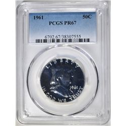 1961 FRANKLIN HALF DOLLAR, PCGS PR-67