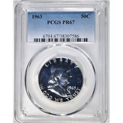 1963 FRANKLIN HALF DOLLAR, PCGS PR-67
