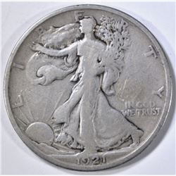 1921-D WALKING LIBERTY HALF, FINE