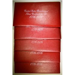 5-1976 3-PIECE 40% SILVER BICENTENNIAL UNC SETS