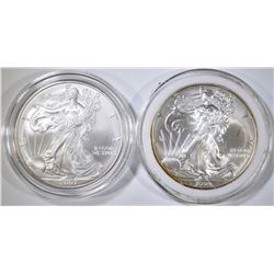 2007 & 2009 AMERICAN SILVER EAGLES