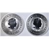 Image 2 : 2-BU 2020 AUSTRALIA 1oz SILVER KANGAROO COINS