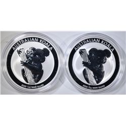 2-2020 AUSTRALIA ONE Oz SILVER KOALA COINS