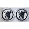 Image 1 : 2-2020 AUSTRALIA ONE Oz SILVER KOALA COINS
