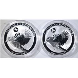 2-2018 AUSTRALIA 1oz SILVER KOOKABURRA COINS