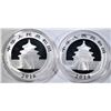 Image 2 : 2014 & 2016 CHINESE SILVER PANDA COINS